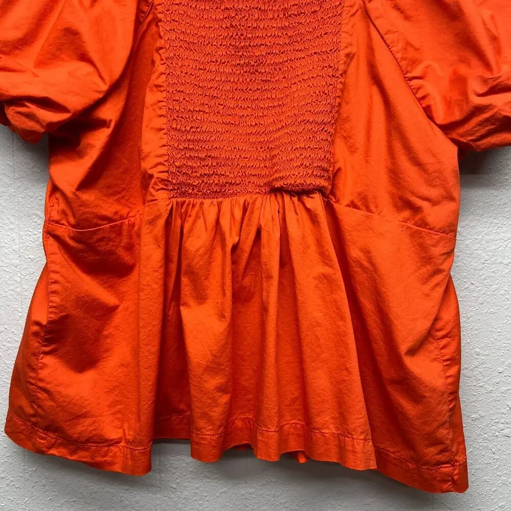 Old Navy Smocked Babydoll Puff Sleeve Top Womens XXL Cottage Boho Casual Party